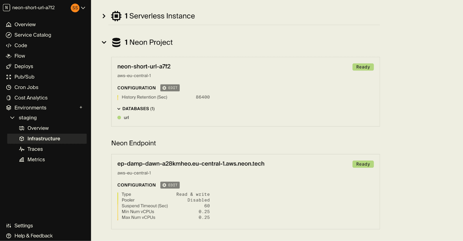 Encore Dashboard Infrastructure